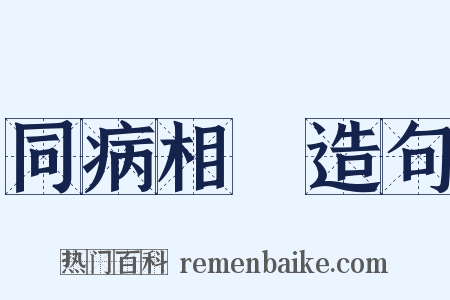 同病相憐造句是什么意思的图片